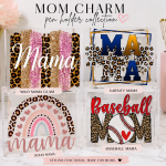Mom Charm Acrylic Pen Holder