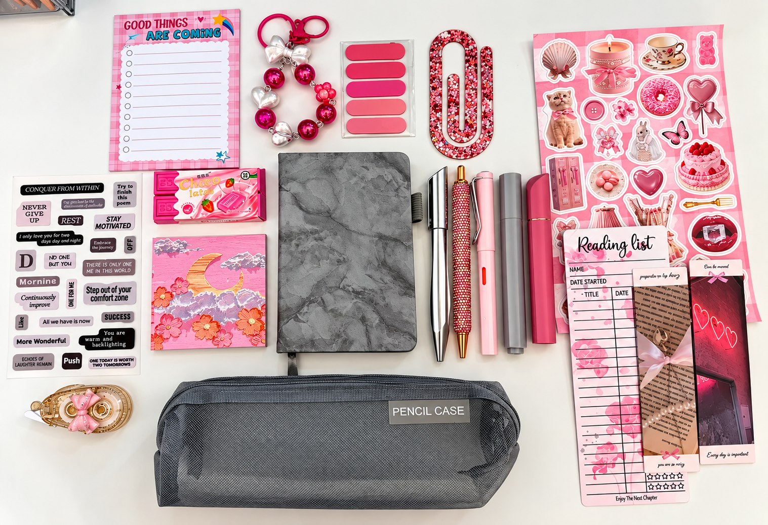 D4F6C5A8-3052-49C9-BB61-CCFD090E8E00 Gray and Pink Bookish Bundle - Image 1